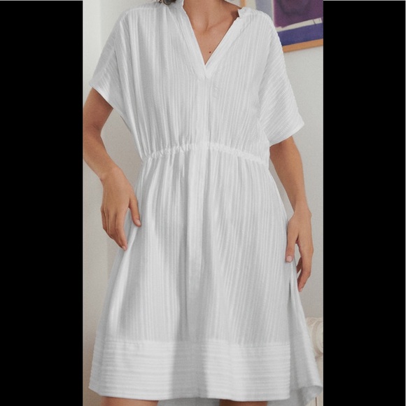 Zara Other - ZARA CREAM RUCHED DRESS/COVER UP